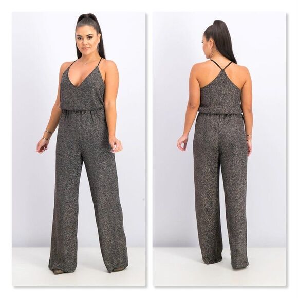 Wayf Domenic Glitter Camisole Jumpsuit size XXL - Picture 1 of 16